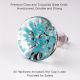 Clear and Turquoise Round Glass Cabinet Knobs